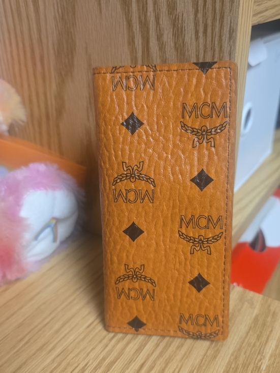 MCM Handbags - MCM Orange Printed Leather Card Holder